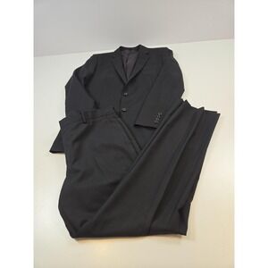 J Crew Ludlow Suit Mens 42L 34x32 Black Super 120s Wool Loro Piana Slim Fit